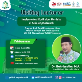 Guest Lecture Prodi PAI FTIK UIN Gus Dur Hadirkan Narasumber Dr. Bahrissalim, M.A. dari UIN Syarif Hidayatullah Jakarta